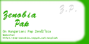 zenobia pap business card